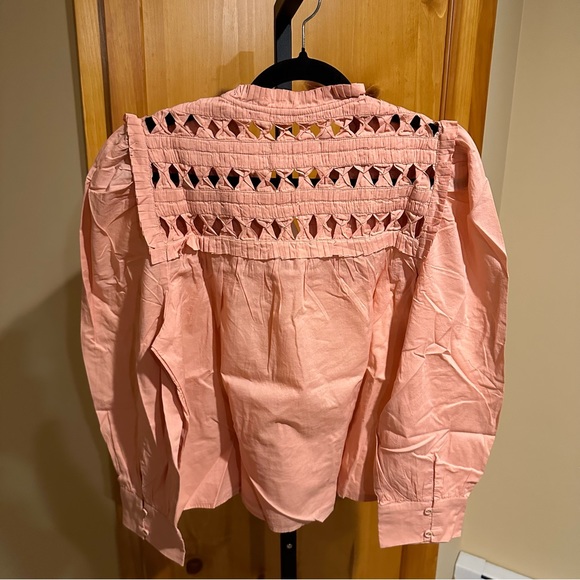 Anthropologie Self Contrast Puff-Sleeve Blouse NEW - Picture 12 of 13